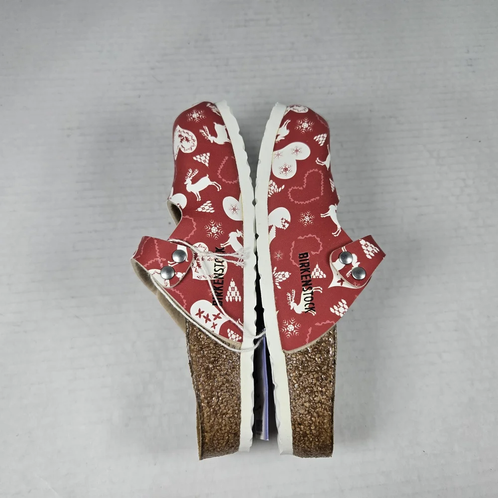 Birkenstock Maria Kids Kinder Reindeer Heart Red Clog Mules EU 29 US C11 toddler
